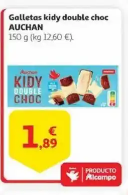Alcampo AUCHAN Galletas kidy double choc oferta