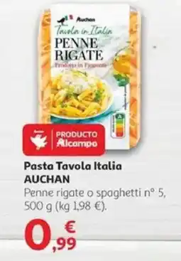 Alcampo AUCHAN Pasta Tavola Italia oferta