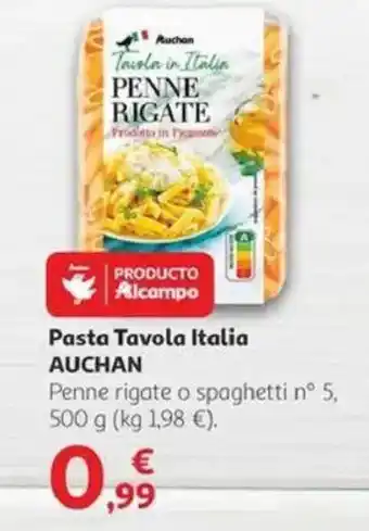 Alcampo AUCHAN Pasta Tavola Italia oferta