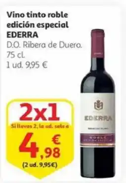 Alcampo EDERRA Vino tinto roble edición especial oferta