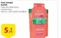 Alcampo ELVIVE Pack champú oferta