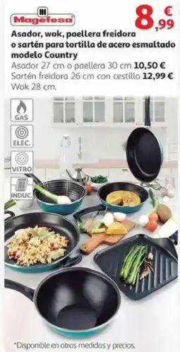 Alcampo Asador, wok, paellera freidora oferta