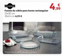 Alcampo Fuente de vidrio para horno rectangular oferta