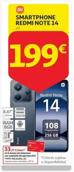 Alcampo Smartphone redmi note 14 oferta