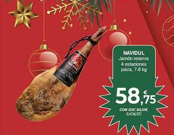 CashDiplo Navidul Jamón Reserva 4 Estaciones oferta