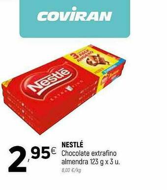 Coviran Nestlé Chocolate Extrafino Almendra oferta