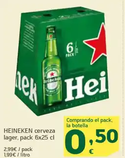 HiperDino HEINEKEN cerveza lager, oferta