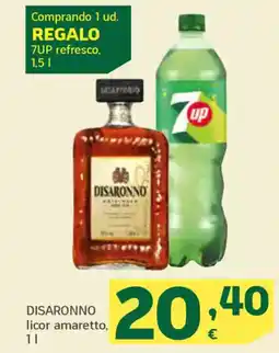HiperDino DISARONNO licor amaretto, oferta
