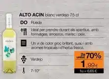 Plusfresc Alto acin blanc verdejo 75 cl oferta