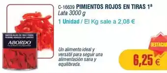 Abordo Abordo - pimientos rojos en tiras oferta