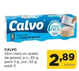 Alimerka Calvo - atún claro en aceite de girasol oferta