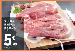 E.Leclerc Chuleta de aguja de cerdo oferta