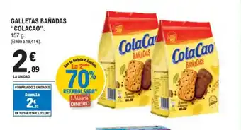E.Leclerc COLA CAO galletas bañadas oferta