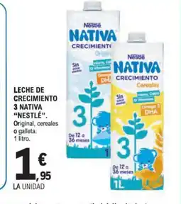 E.Leclerc NESTLÉ Leche de crecimiento 3 nativa oferta