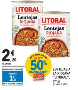 E.Leclerc LITORAL Lentejas a la riojana oferta