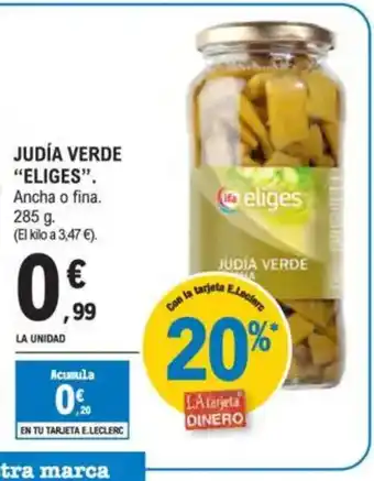 E.Leclerc ELIGES Judia verde oferta