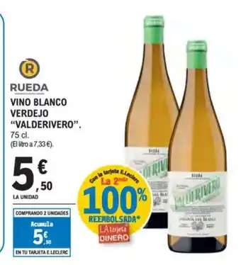 E.Leclerc VALDERIVERO Vino blanco verdejo oferta