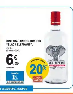 E.Leclerc BLACK ELEPHANT Ginebra london dry gin oferta