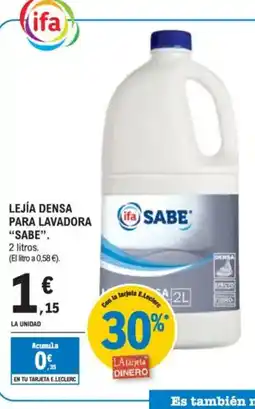 E.Leclerc SABE Lejia densa para lavadora oferta