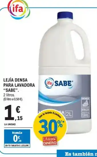 E.Leclerc SABE Lejia densa para lavadora oferta