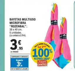 E.Leclerc ROZENBIAL Bayetas multiuso microfibra oferta