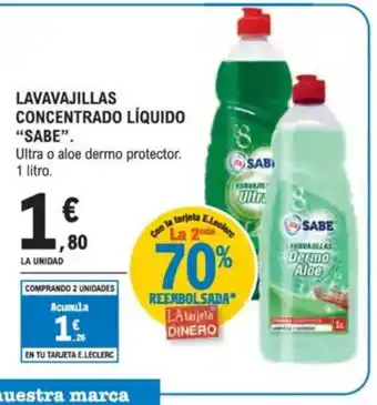 E.Leclerc SABE Lavavajillas concentrado liquido oferta