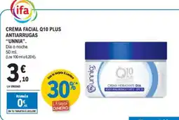 E.Leclerc UNNIA Crema facial q10 plus antiarrugas oferta