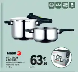 E.Leclerc FAGOR Set 2 a presion oferta