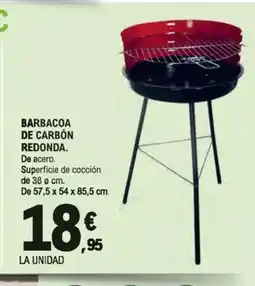 E.Leclerc Barbacoa de carbón redonda oferta