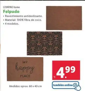 Lidl FELPUDO oferta
