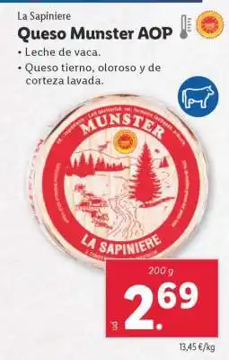 Lidl Queso Munster AOP oferta