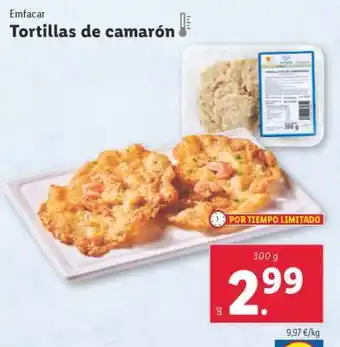 Lidl Tortillas de camarón oferta