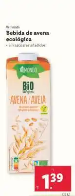 Lidl Bebida de avena ecológica oferta