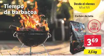 Lidl Carbón de leña oferta