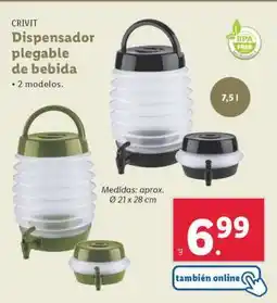 Lidl Dispensador plegable de bebida oferta