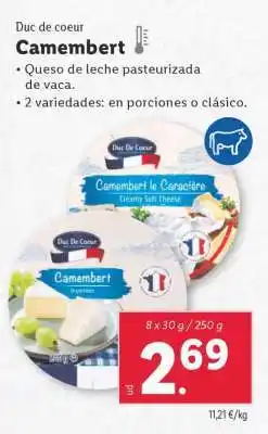 Lidl Camembert oferta