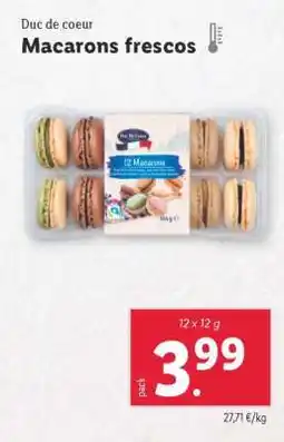 Lidl Macarons frescos oferta