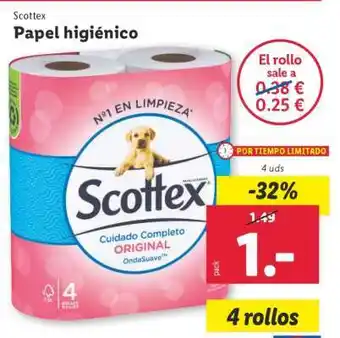 Lidl SCOTTEX PAPEL HIGIÉNICO oferta