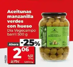 Dia Aceitunas manzanilla verdes con hueso oferta