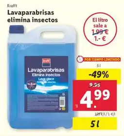 Lidl Krafft Lavaparabrisas elimina insectos oferta