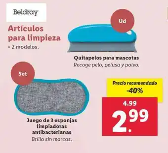 Lidl Juego de 3 esponjas limpiadoras antibacterianas oferta