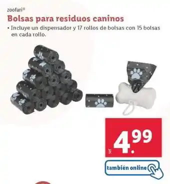 Lidl Bolsas para residuos caninos oferta