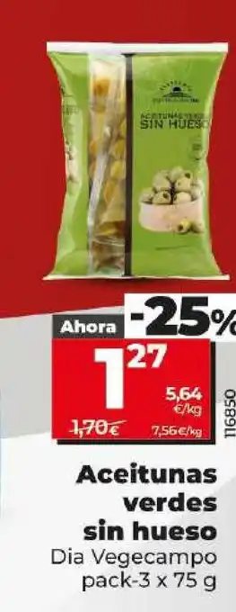Dia Aceitunas verdes sin hueso oferta