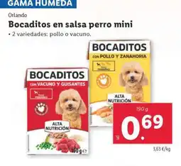 Lidl Bocaditos en salsa perro mini oferta