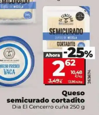 Dia Queso semicurado cortadito oferta