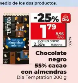 Dia Chocolate negro 55% cacao con almendras oferta