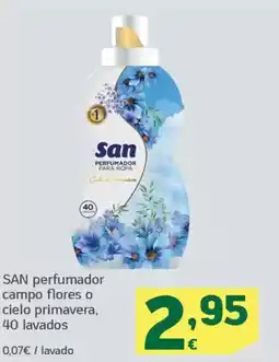 HiperDino SAN perfumador campo flores o cielo primavera, 40 lavados oferta