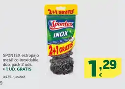 HiperDino SPONTEX estropajo metálico inoxidable dúo oferta