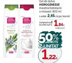 Condis Hidrogenesse - gel de dutxa máxima hidratacio o relaxant oferta