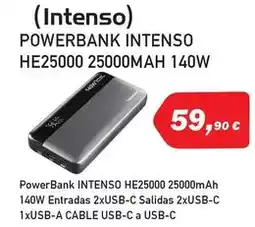 Microsshop Powerbank intenso he25000 25000mah 140w oferta